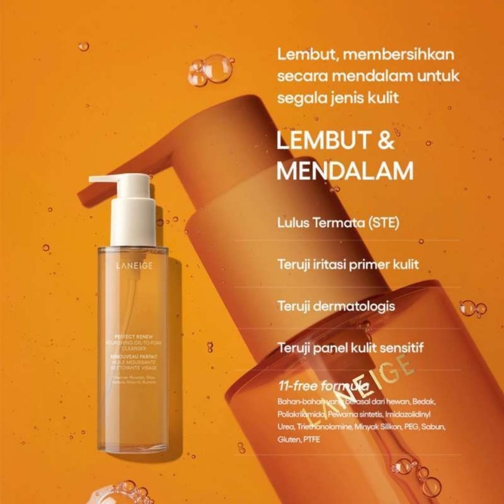 Laneige Perfect Renew Nourishing Oil To Foam Cleanser