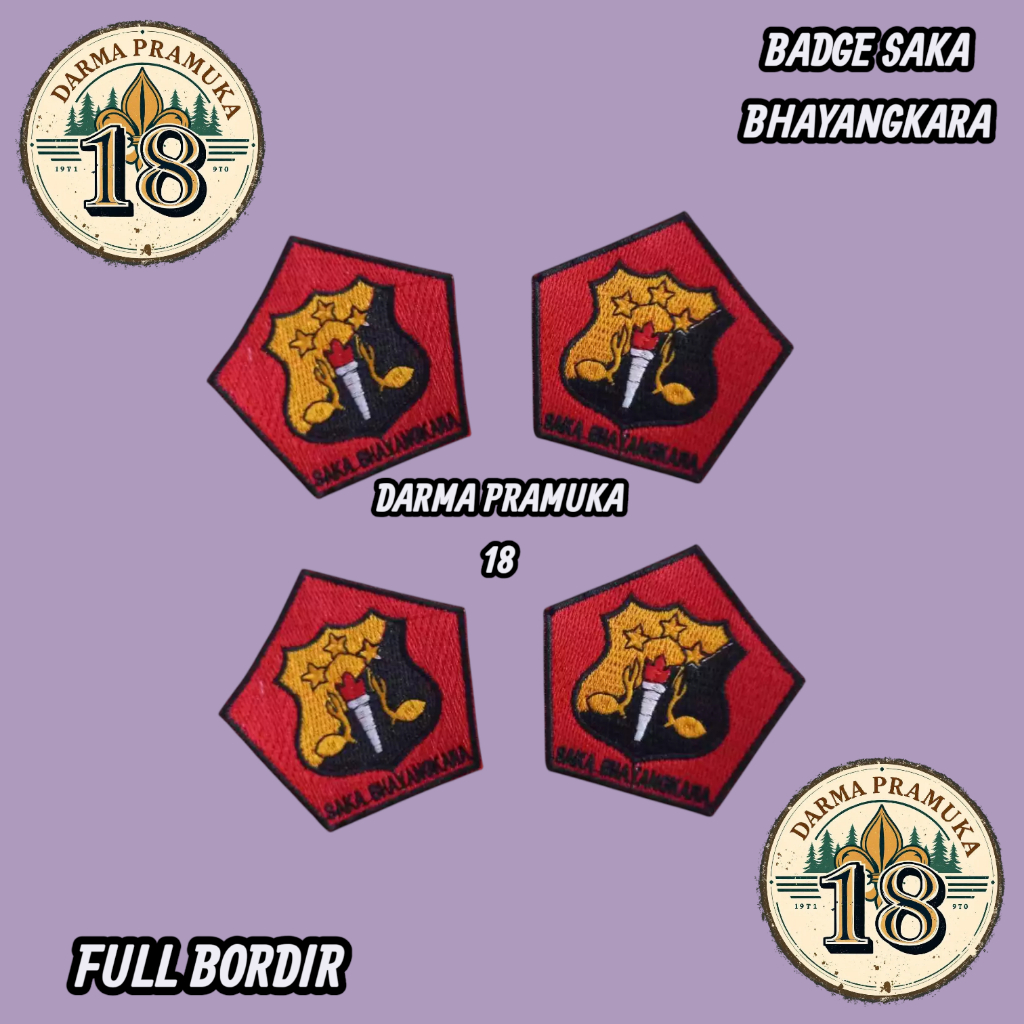 Badge Saka Bhayangkara Bordir Bet Saka Bhayangkara 100 Biji
