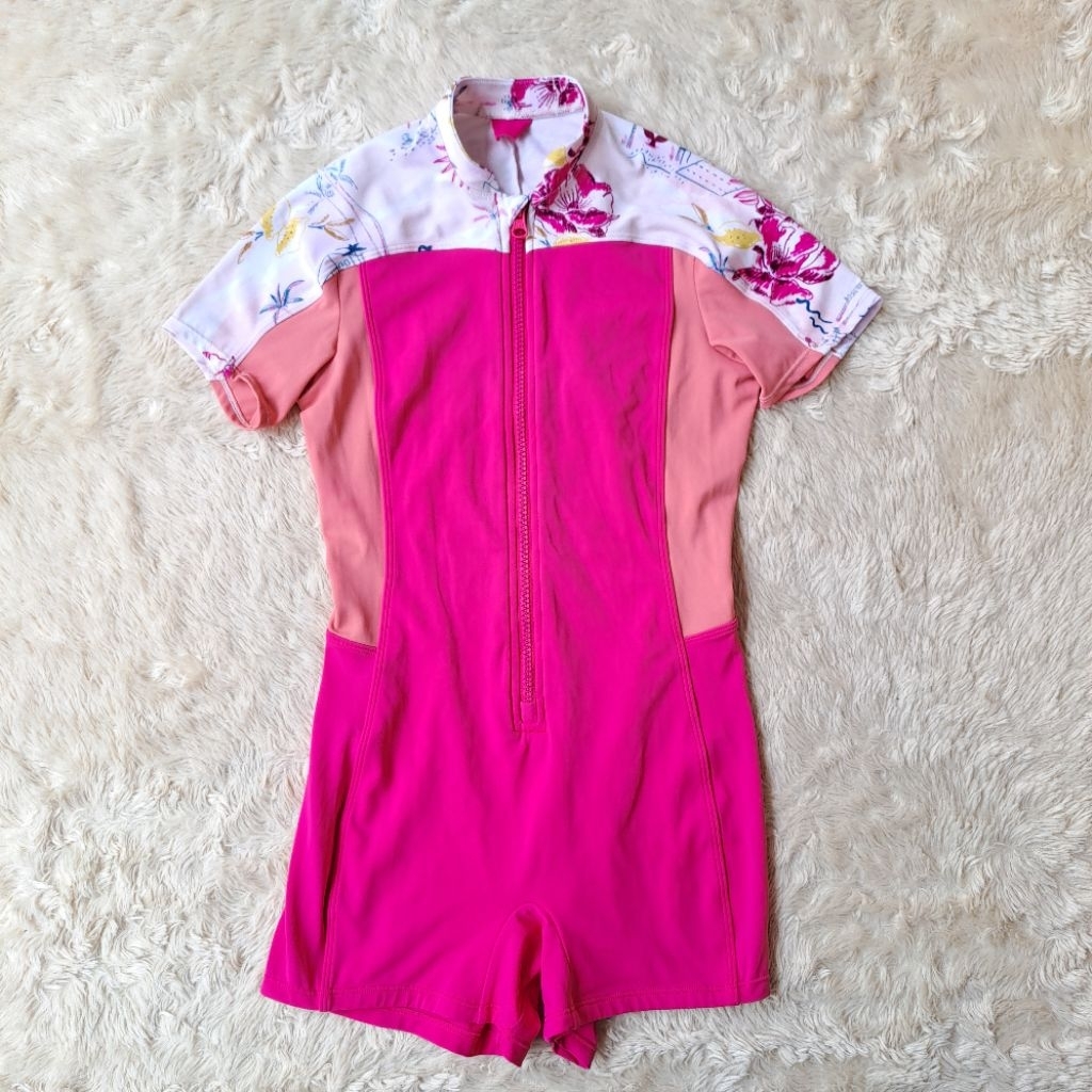 BAJU RENANG NABAIJI DECATHLON ANAK CEWEK PEREMPUAN KIDS SWIMWARE SWIMSUIT SIZE 9 10 TAHUN PINK