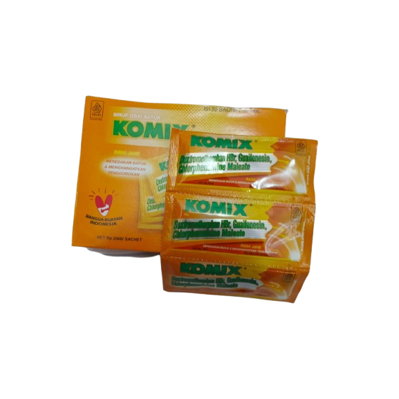 KOMIX SACHET 7ml MEREDAKAN BATUK DAN GATAL TENGGOROKAN