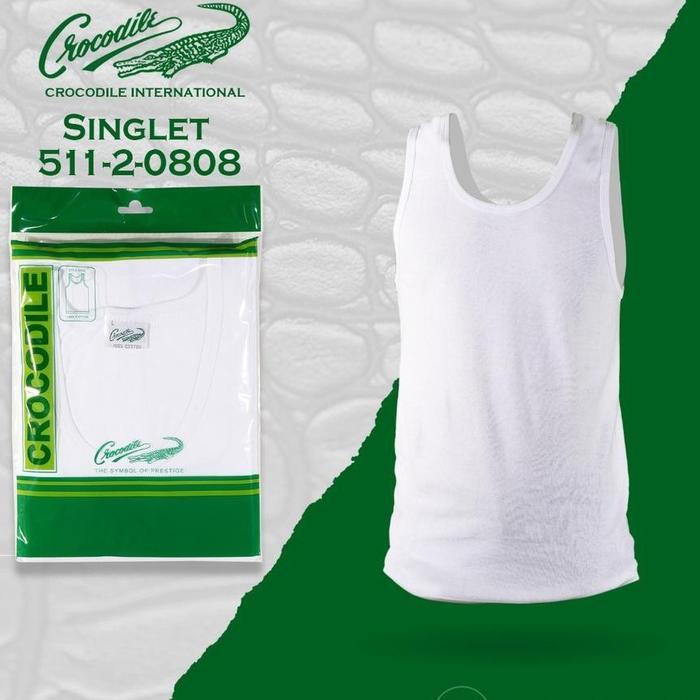 CROCODILE - Singlet Crocodile - Kaos Dalaman Putih Polos Crocodile 808 Original [ 1PCS ]