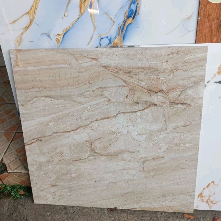 GRANIT COKLAT MUDA 60X60 MARMER GLOSSY