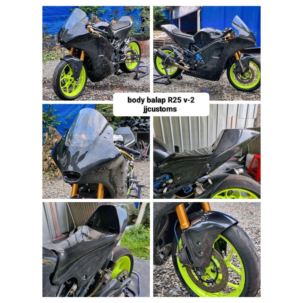 BODY BALAP R25 MODEL BARU NEW/OLD FULLSET+ tanduk rusa (tidak terima cod)