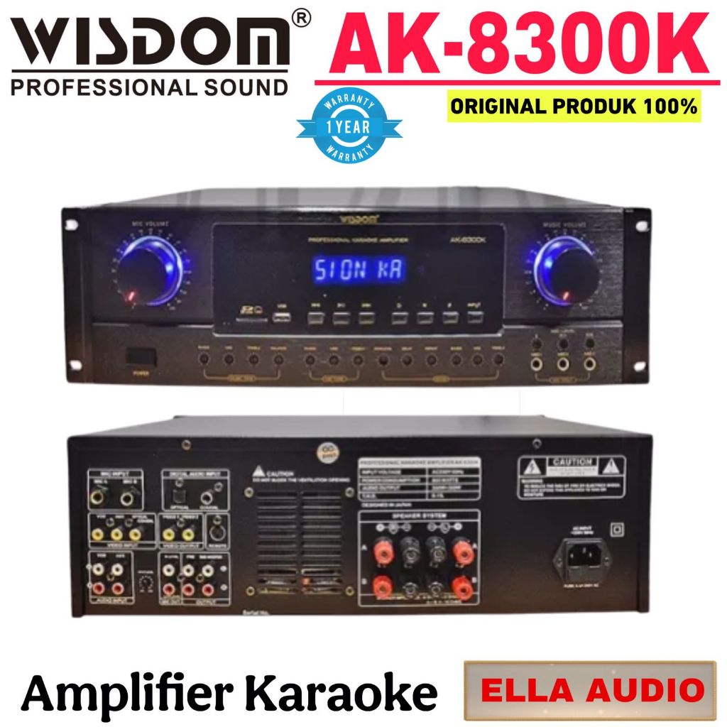 Wisdom AK8300K Profesional Amplifier Power Karaoke Mixer Karaoke Wisdom AK-8300K