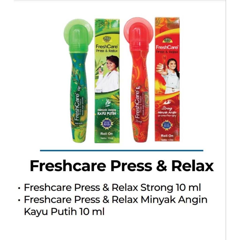 Freshcare Press & Relax Strong Freshcare Minyak Kayu Putih MKP - Bisa Kerok dan Roll on