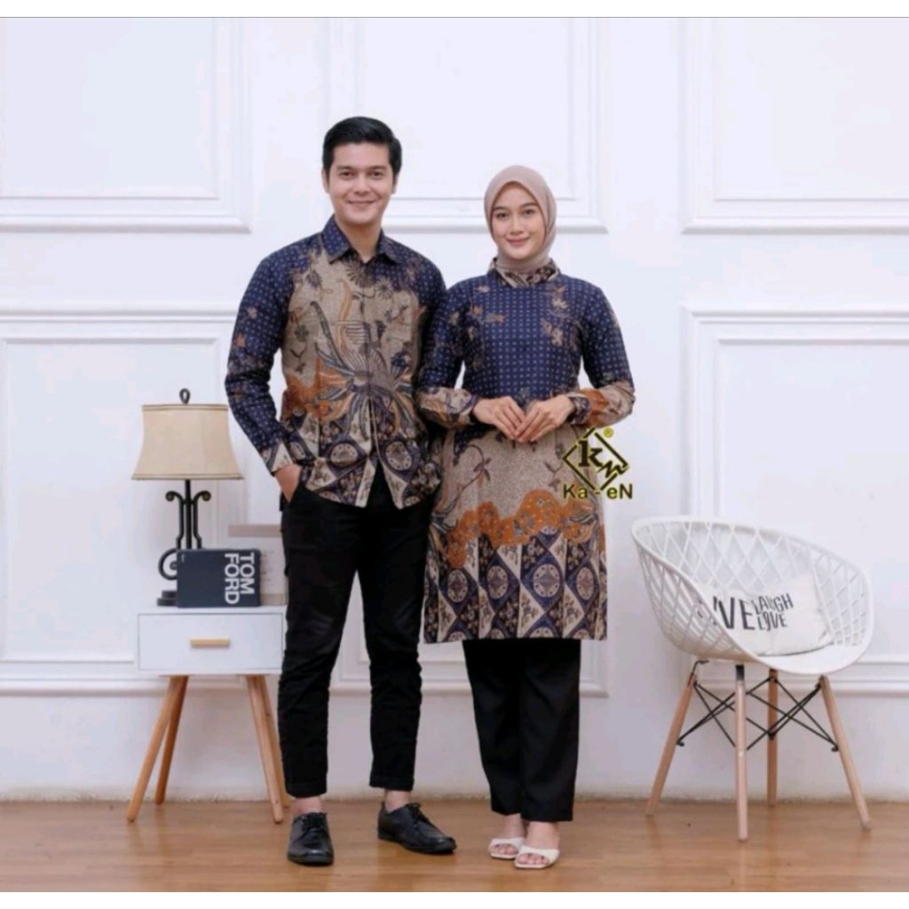 Baju Batik Perempuan Couple Pria Seragaman Wanita Satuan Laki-laki Katun Premium Super Batik Tunik W