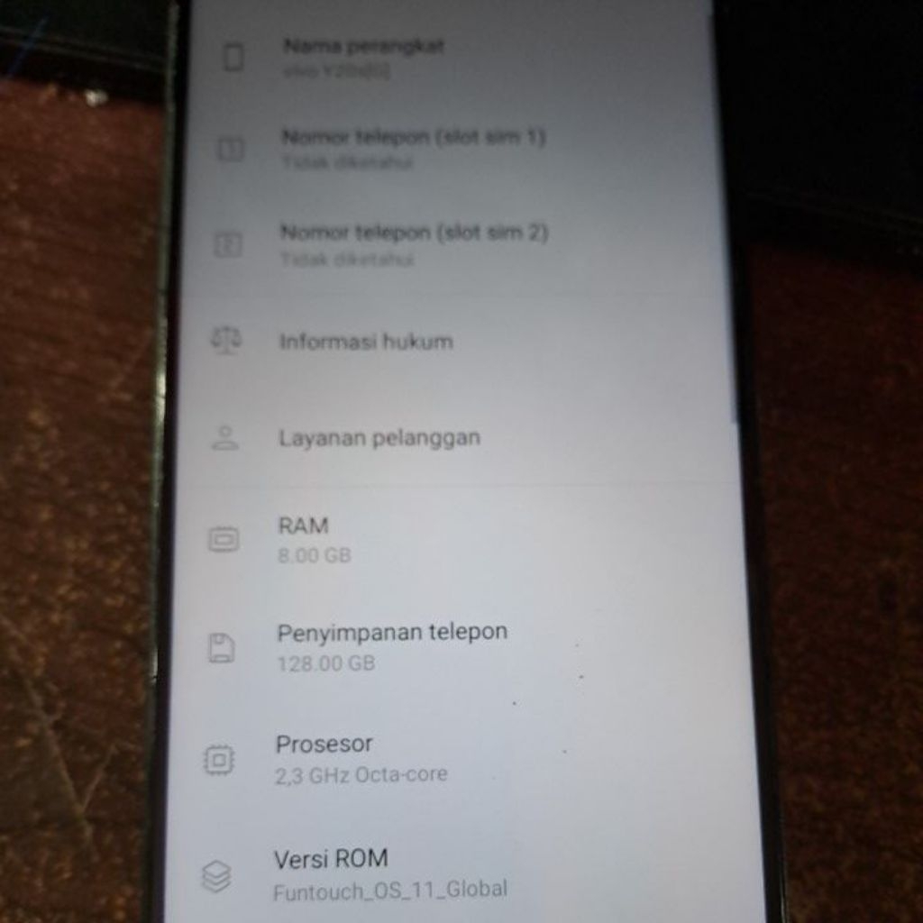 mesin vivo y20s,normal