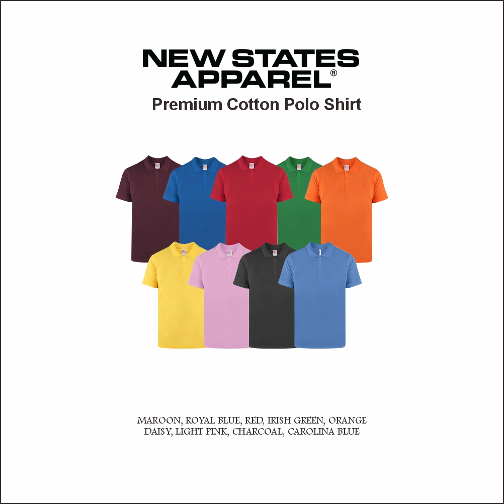 New States Apparel Easy Care Polo Shirt 8165 NEW