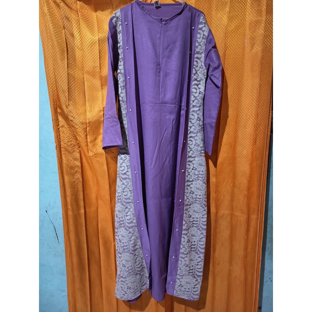 gamis rompi brokat