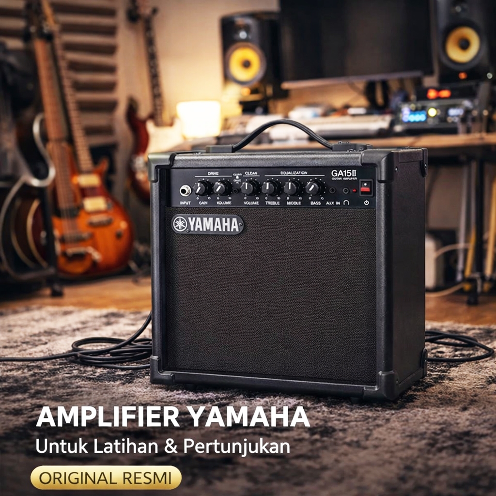 Amplifier Gitar YAMAHA Original GA15II Akustik Elektrik Bass Guitar Amp