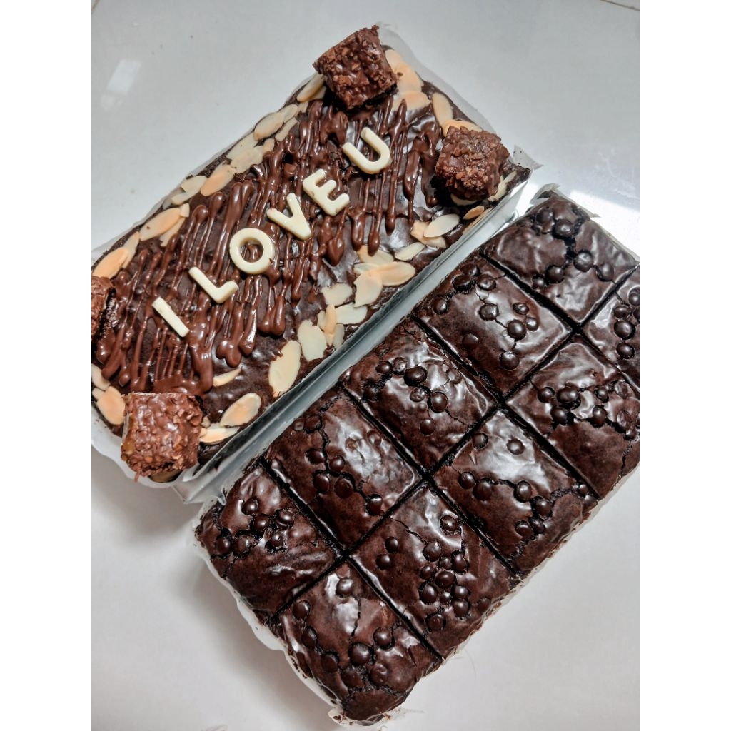 Fudgy Brownies | Brownies Panggang | Fudgy Brownies 20x10cm