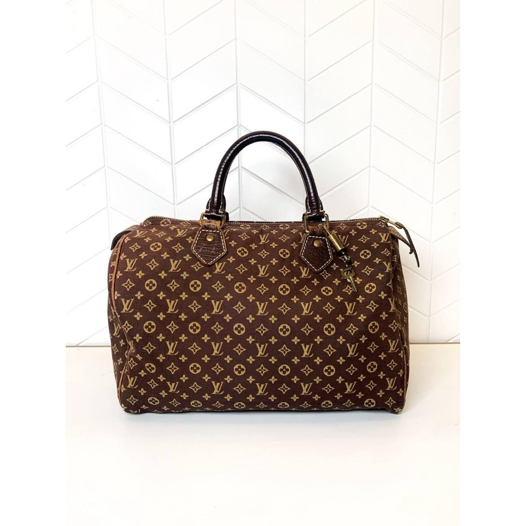 (PRELOVED) LV Speedy 30 Mini Lin Brown Canvas Monogram 2006