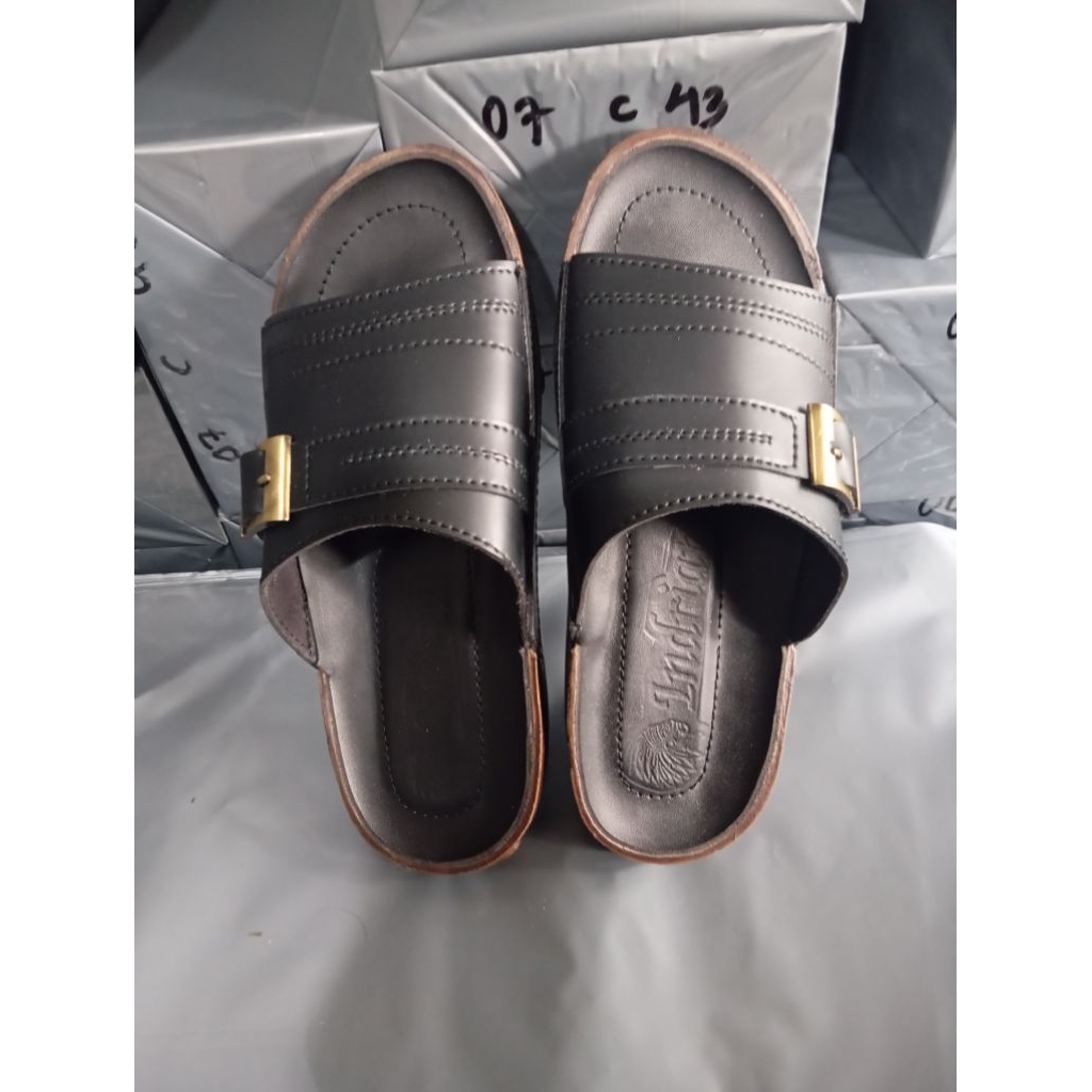 Sandal kulit pria/sandal murah bagus/sandal Indian/Sandal casual/sandal slop pria wanita