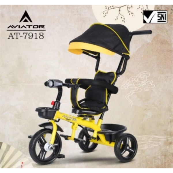 Aviator Tricycle AT-7918 / Sepeda Roda Tiga + Kanopi / Sepeda Bayi