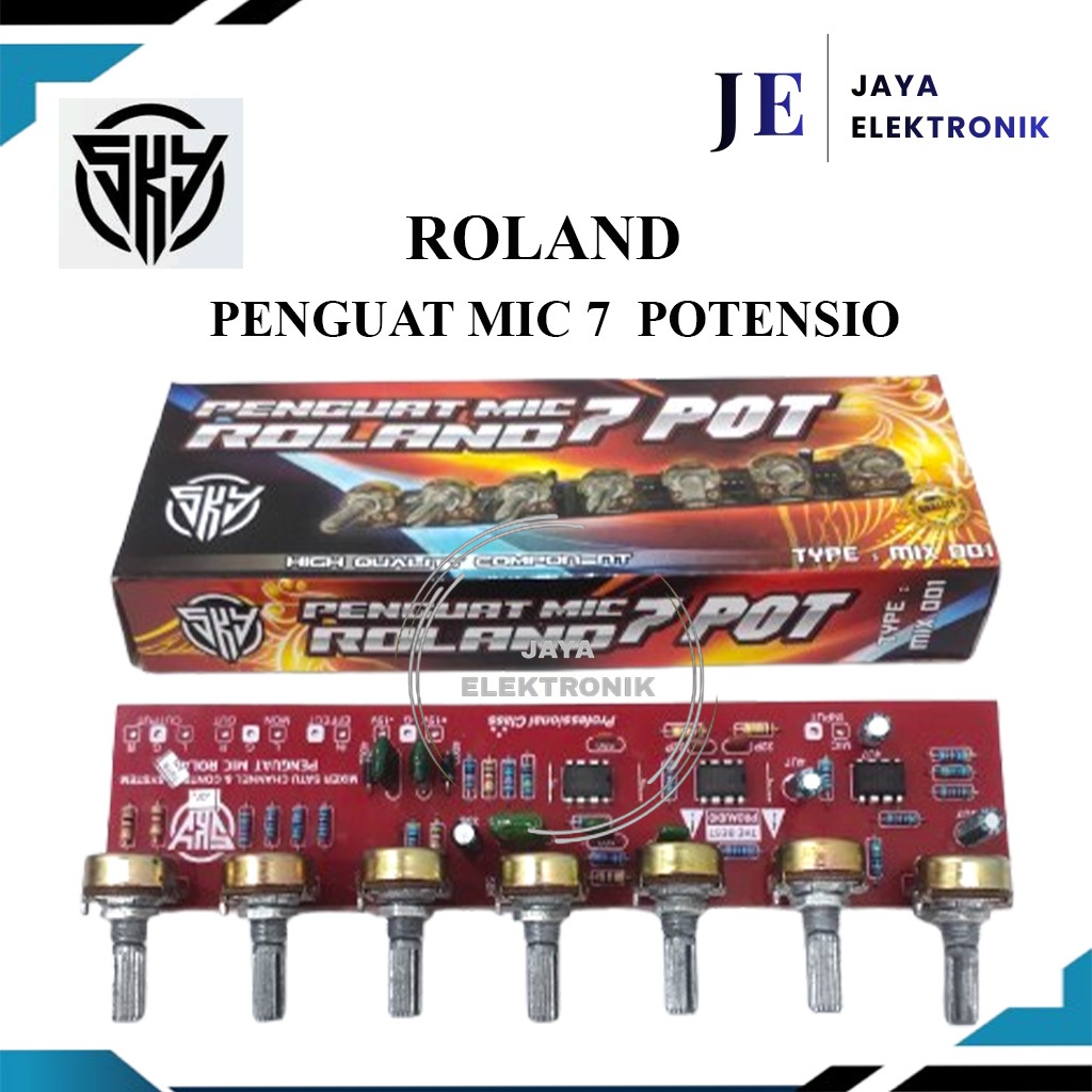Kit Penguat Mic 7 Potensio Roland SKY