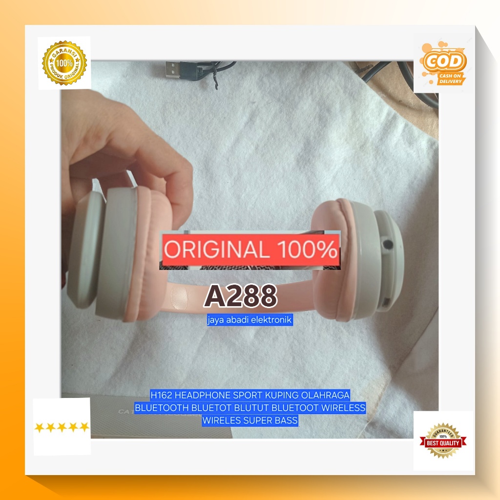 A288 ORI 100% HEADPHONE SPORT KUPING OLAHRAGA H162  BLUETOOTH BLUETOT BLUTUT BLUETOOT WIRELESS WIREL