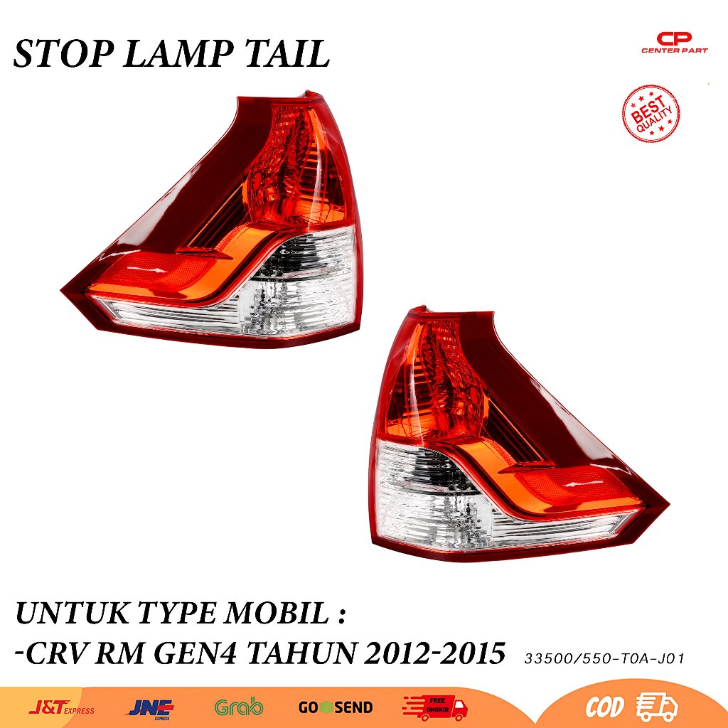Stop Lamp Lampu Belakang Tail Lamp Crv Rm Gen4 2012 2013 2014 2015