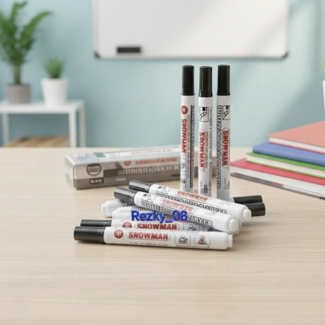 SPIDOL WHITEBOARD SNOWMAN ABG-12 BLACK BISA DIHAPUS