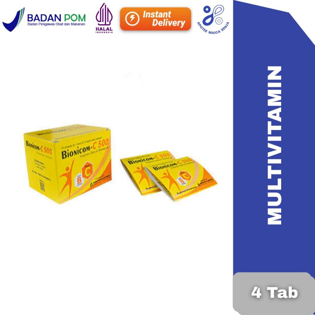 Bionicom-C 500 4 Kaplet Multivitamin Daya Tahan Tubuh