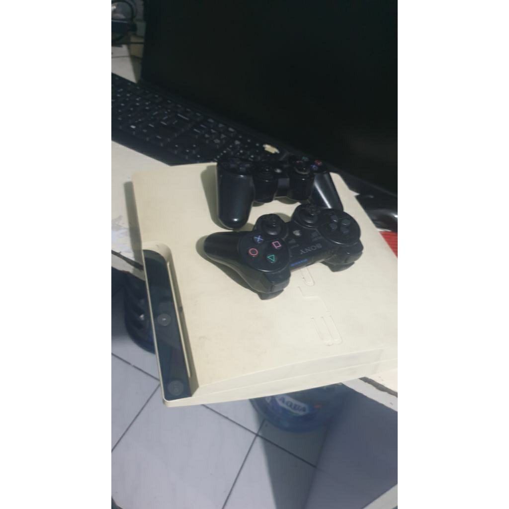 PS3 Second 320GB Slim warna purih krim