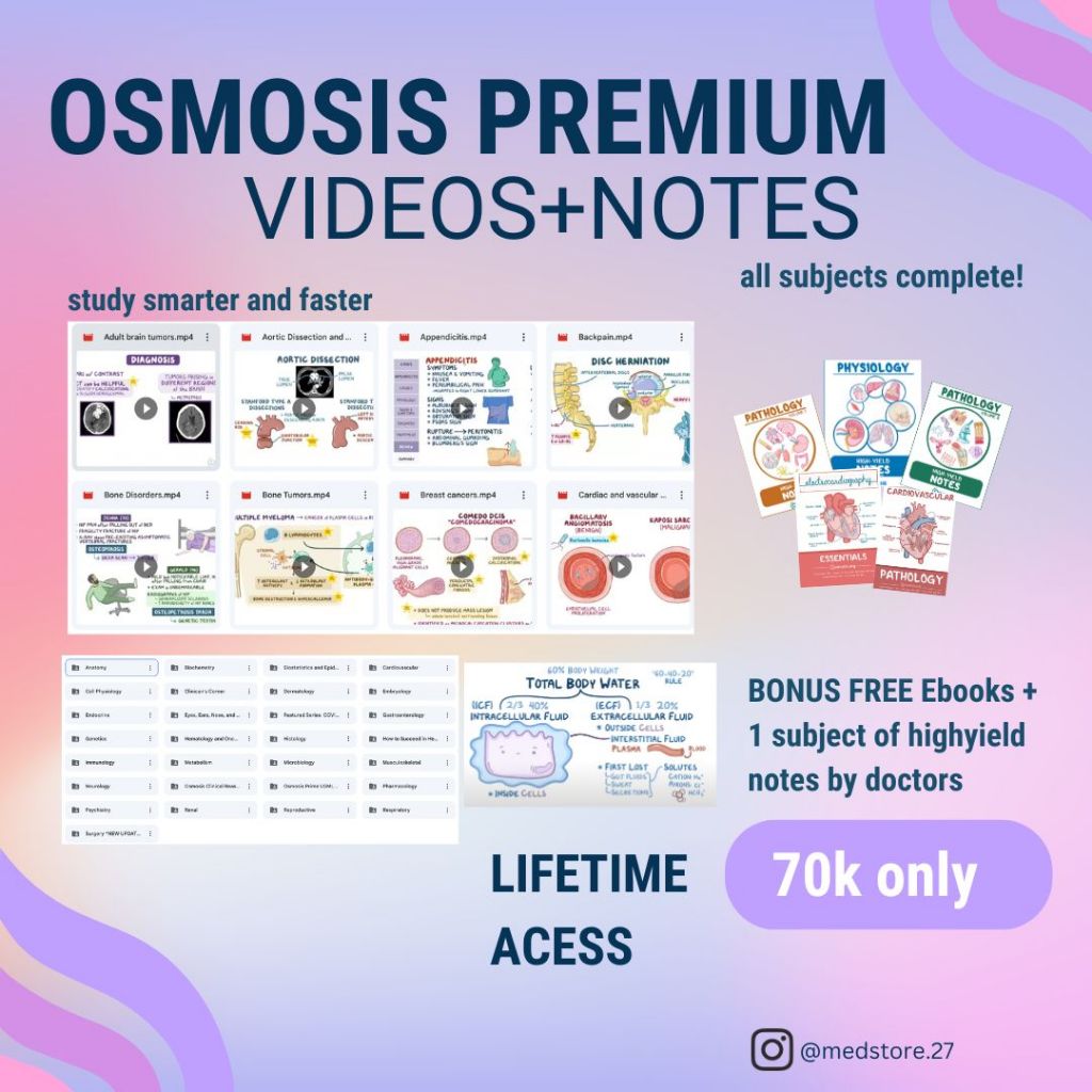 OSMOSIS  premium videos + notes