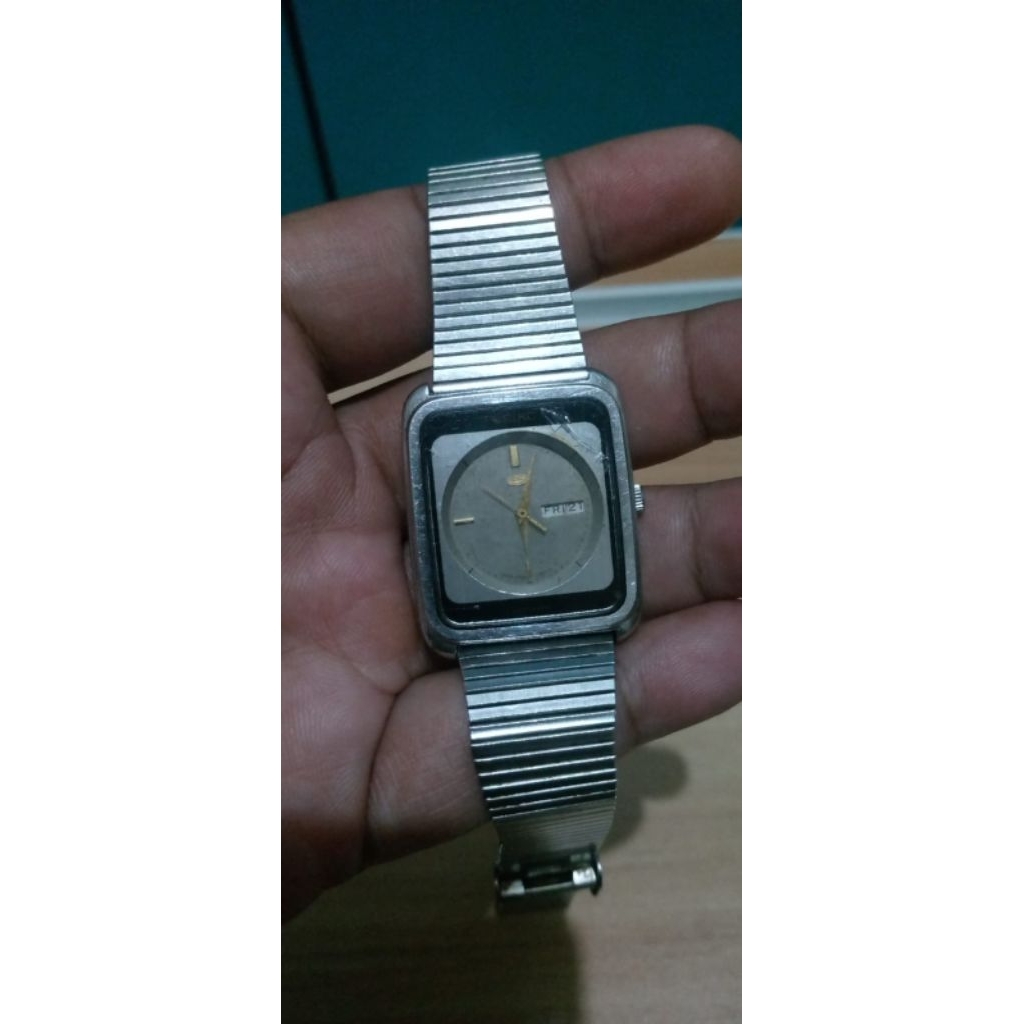 Jam Tangan Seiko 5 Automatic Ori Vintage Tank Kotak TV ( Bahan/off/Mati )