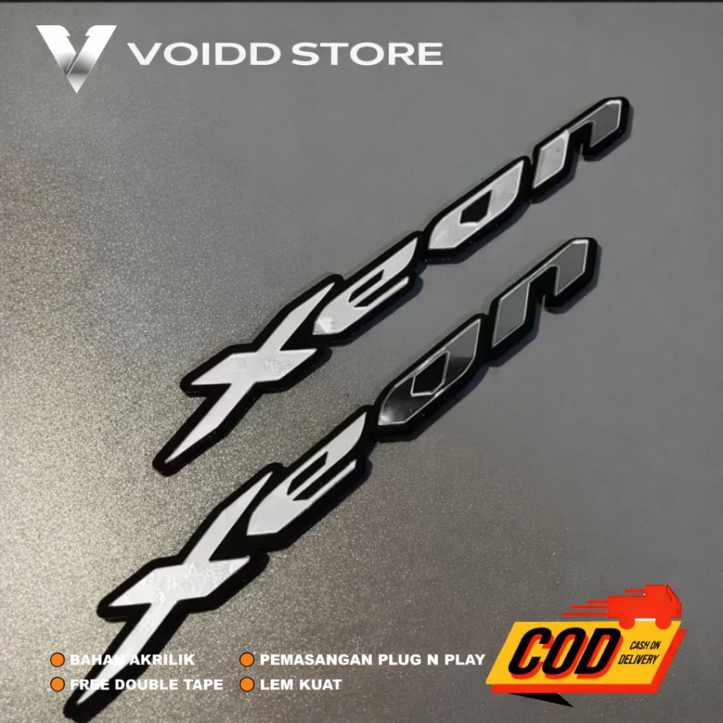 2PCS EMBLEM XEON LOGO XEON TIMBUL 3D AKSESORIS KEREN YAMAHA XEON