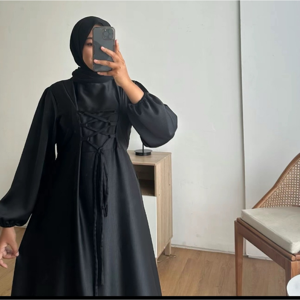 gamis satin silk