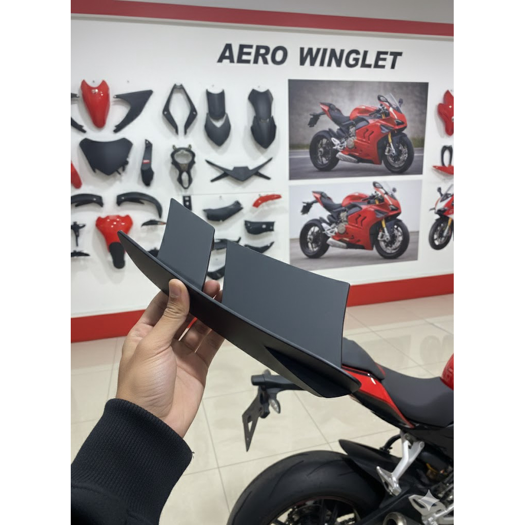 AERO WINGLET SAMPING MODEL DUCATI PNP R15 CBR NINJA GSX DAN MOTOR SPORT LAINNYA