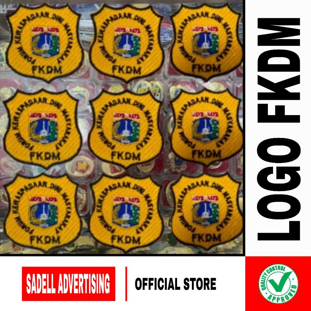 Logo FKDM Patch FKDM Emblem FKDM Kuning Bordir