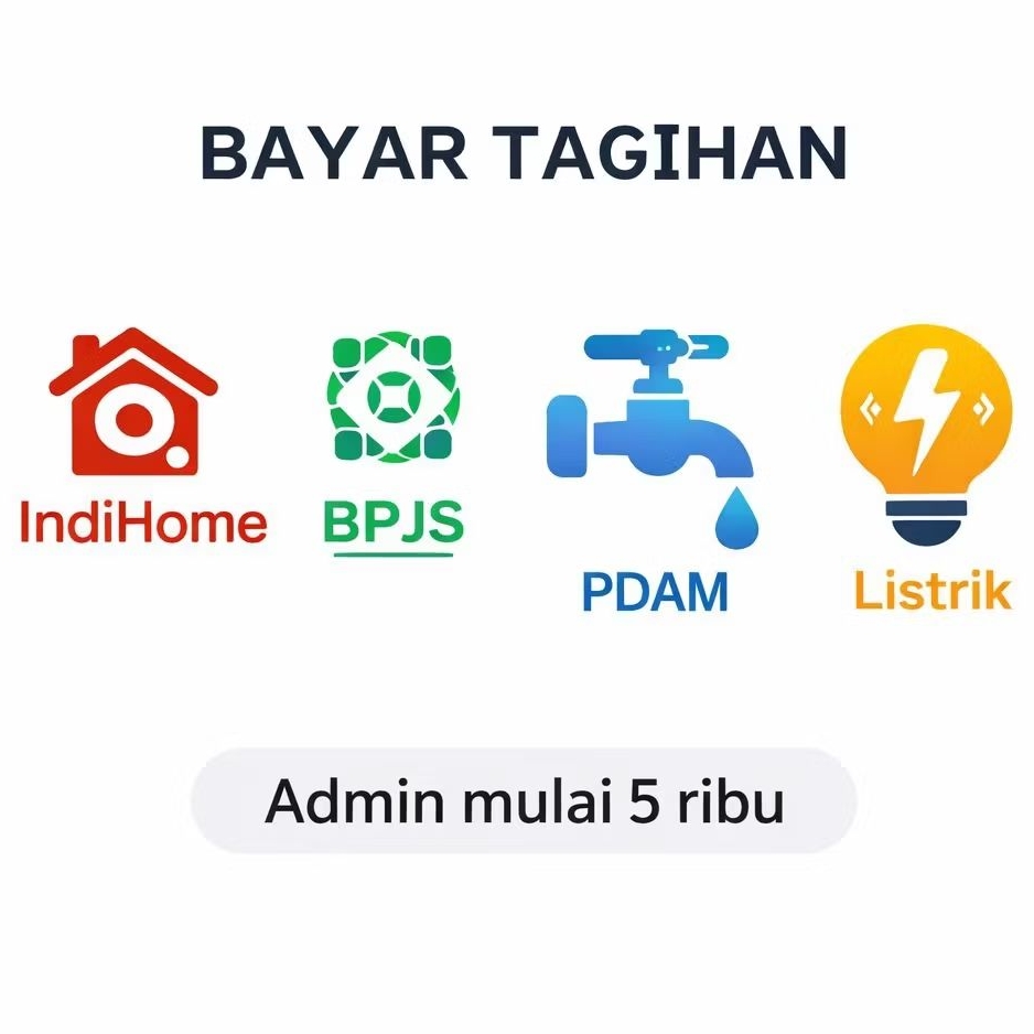 ( ADMIN mulai 5K ) BAYAR TAGIHAN BPJS, PDAM, INDIHOME DAN LISTRIK