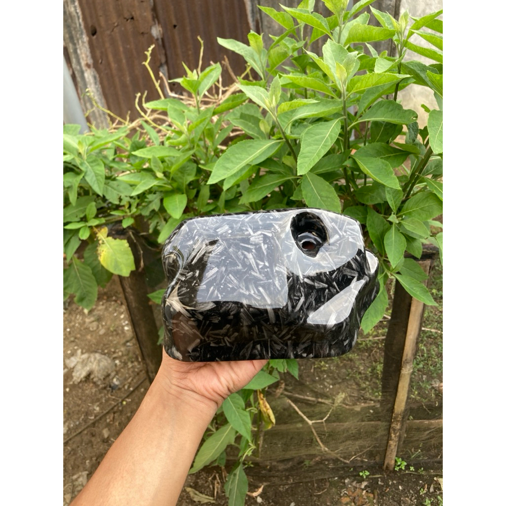 Tutup karbu model polini vespa super px carbon forget