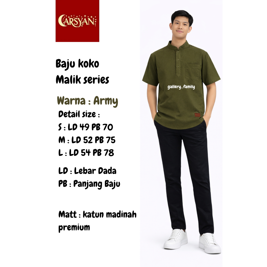 Baju koko pria katun madinah premium