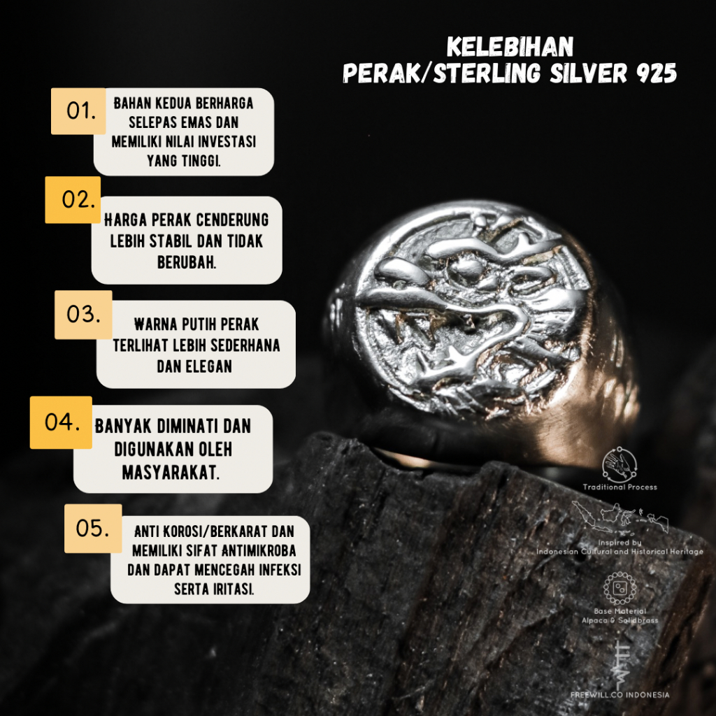 Cincin Perak Pria ANTABOGA FREEWILL - 925 Sterling Silver
