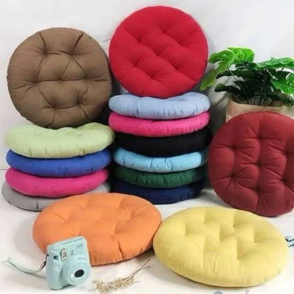 Bantal Alas Duduk Kursi Bentuk Bulat/ Cafe / Bantal Lesehan Bulat