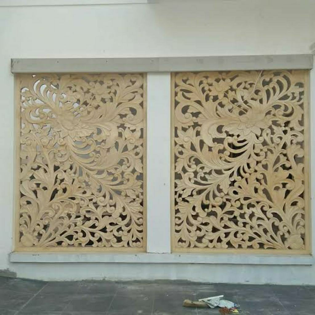 batu ukir roster sekat dinding lubang angin batu alam