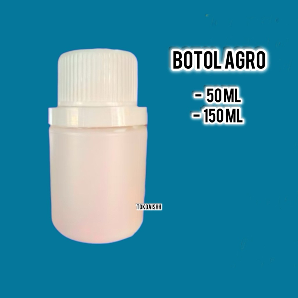 Botol agro labor 50 ml dan 150 ml - botol HDPE agro putih susu - botol agro putih kapur