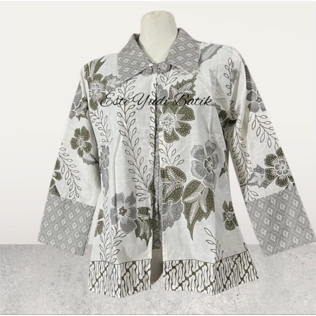 Esti Batik BLUS batik atasan wanita blouse batik modern style blouse batik wanita baju blus wanita k