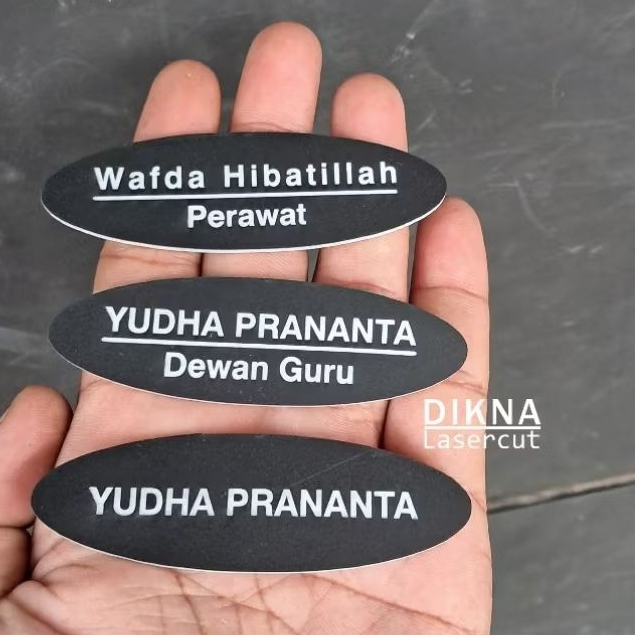 Nametag/Nama Dada/Name Tag Oval/NameTag Oval/Nama dada Oval Magnet