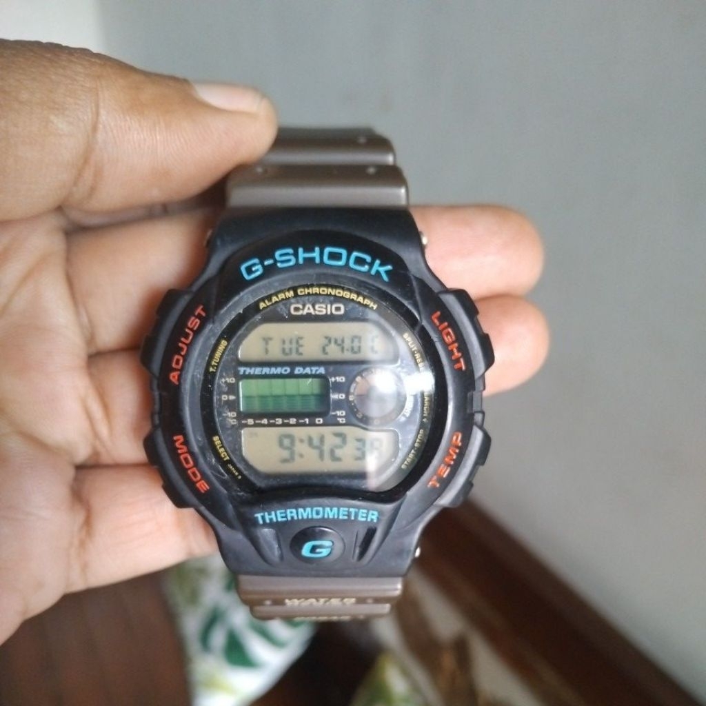 TERMURAH JAM TANGAN G-SHOCK CASIO THERMOMETER DW-6100 JAPAN