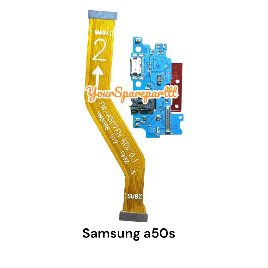 FLEXIBEL CHARGER SAMSUNG A50S PAPAN CAS FULLSET IC + FLEXIBEL BOARD SAMSUNG A50S SATU SET