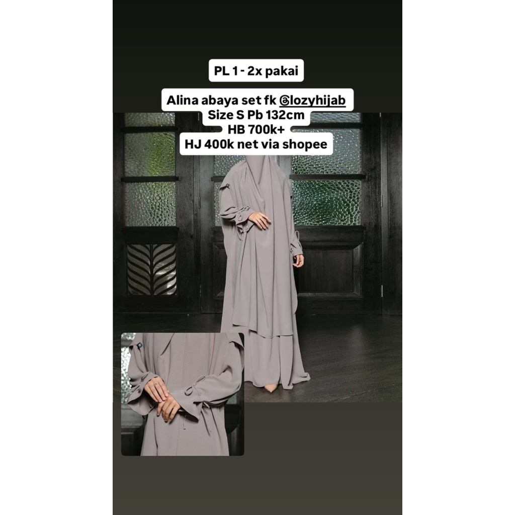 Preloved Alina abaya gamis set Fk by lozy hijab aljenna tsurayya bonavista elmadina naj studio