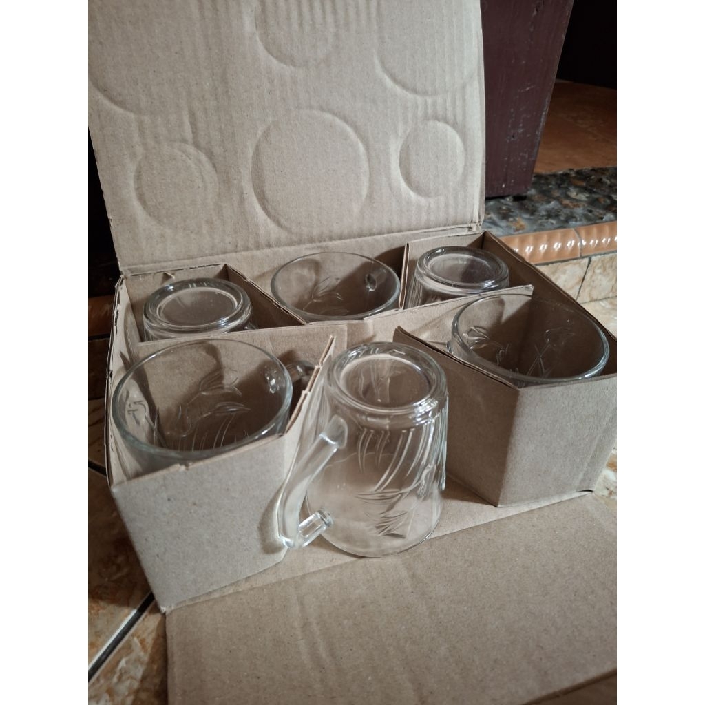 gelas kaca / 1 lusin - hampers - souvenir
