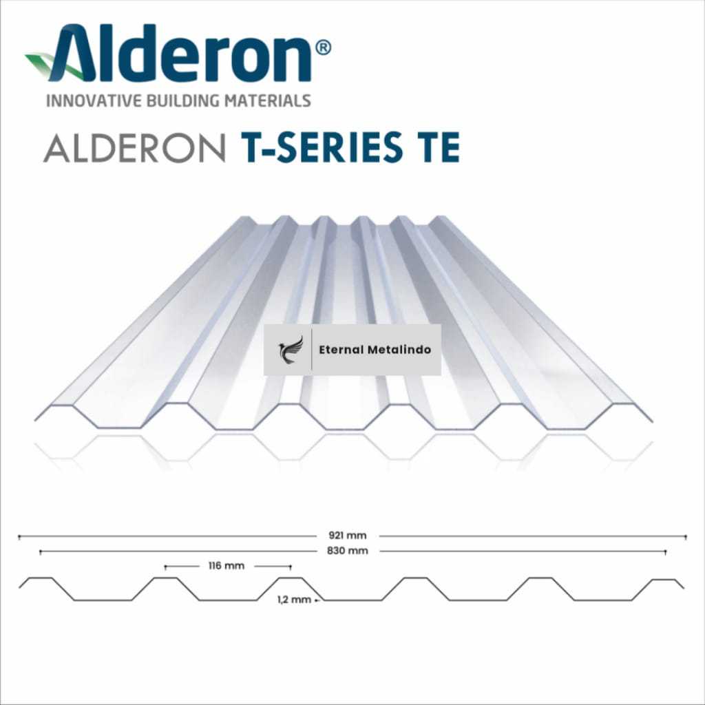 ALDERON TE / PET / single layer Transparan / Bening / Kanopi / Plastik / Fiber