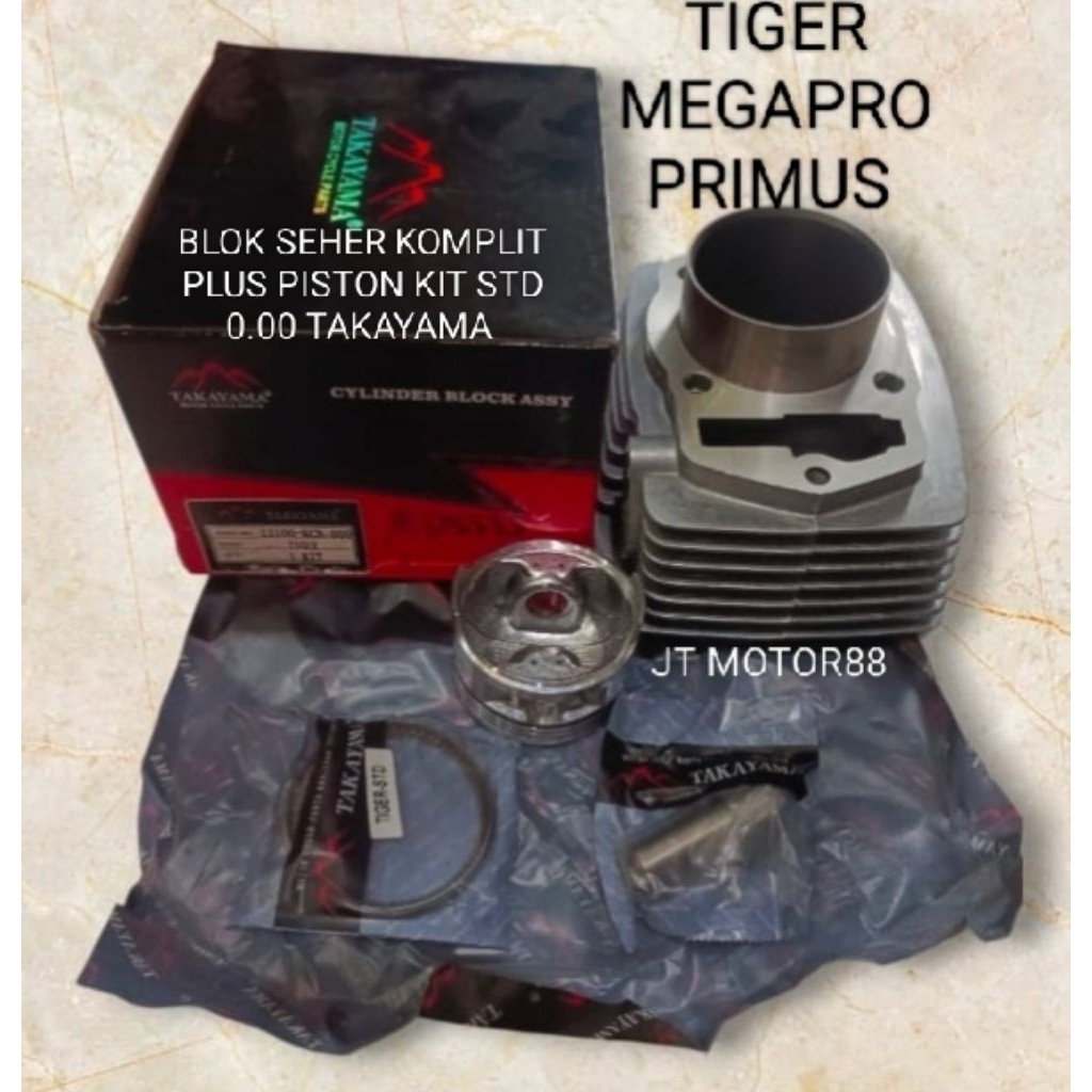 BLOK SEHER KOMPLIT PLUS PISTON KIT TIGER MEGAPRO PRIMUS