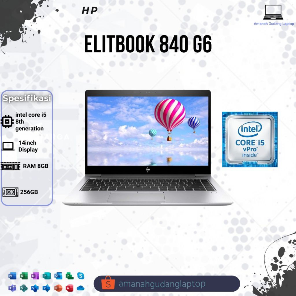 Laptop Hp Elitbook/probook All series 820G3,840G3,840G4,440G7 830G6 Core i5,i7 Gen 6,7,8,10,12 Ram 8