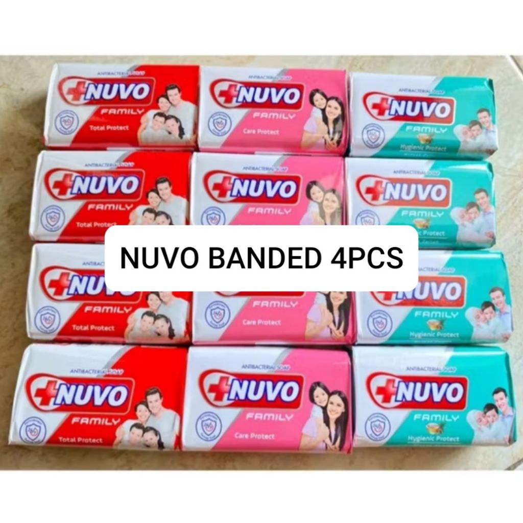 NUVO SABUN BATANG 72GR | NUVO SABUN BATANG 4PCS | NUVO BANDED 72GR × 4PCS