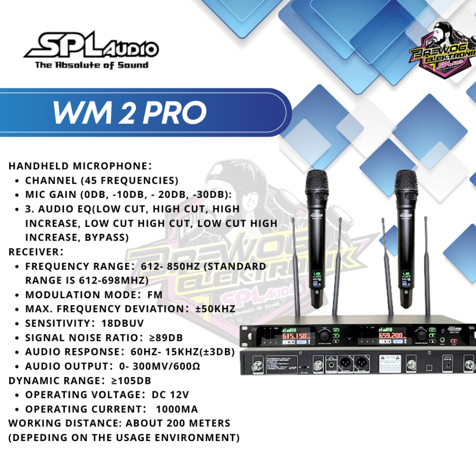 MIC WIRELESS SPL WM 2 PRO ORIGINAL BREWOG SPL AUDIO