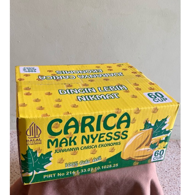 Carica Minuman Khas Dieng |box isi 60cup 65ml.|100%gula asli.