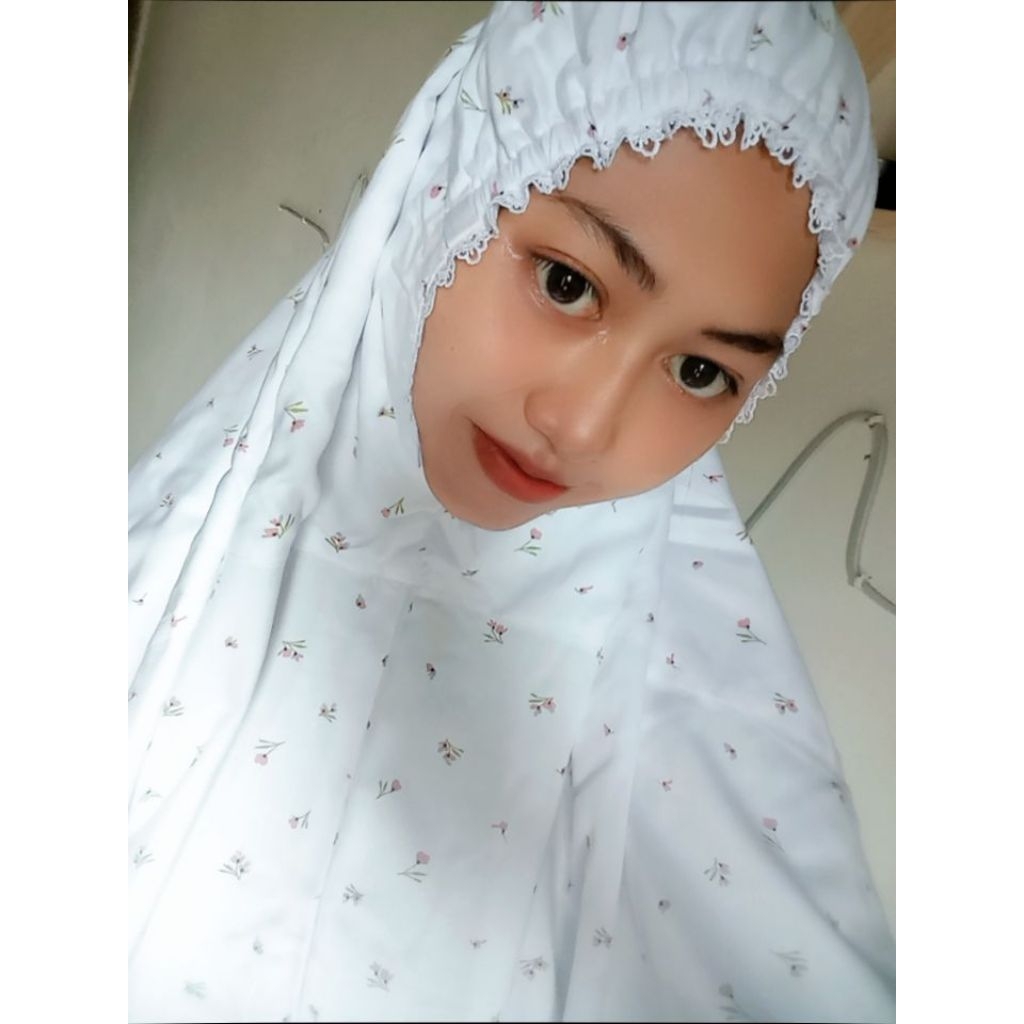 Mukena terusan bahan rayon twill